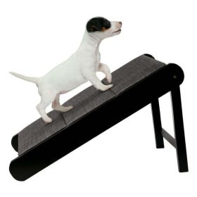 Foldable Wooden Dog Pet Ramp (Black/Gray)
