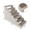 7-Tier Pet Stair, Portable Pet Ramp,  Natural