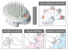 Pet Life 'Gyrater' Swivel Travel Silicone Massage Grooming Pet Brush