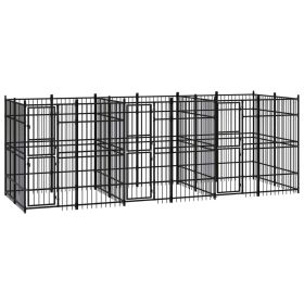 Outdoor Dog Kennel Steel 119 ft²