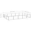 Dog Kennel Silver 161.5 ft² Steel