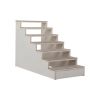 7-Tier Pet Stair, Portable Pet Ramp,  Natural