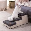 Mewoofun Dog Stairs for Small Dogs Foldable 3 - Tiers Dog Steps for Couch Bed