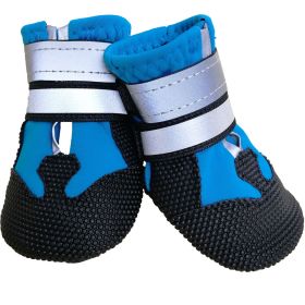 Pet Dog Autumn And Winter Outdoor Shoes (Option: Blue-M)