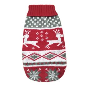 New Winter Fashion Pet Clothes (Option: Red Two Deers-6China)