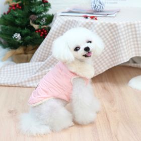 Pet Puppy Clothes Cotton-padded Jacket (Option: Pink-S)