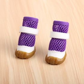 No Foot Loss When Going Out Pet Booties Small Dog (Option: Purple 2-1 Yard)