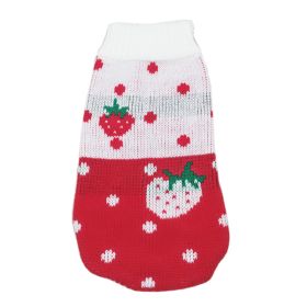 New Winter Fashion Pet Clothes (Option: Red Strawberry-6China)