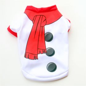 Fashion Dog Clothes Christmas Clothing (Option: White Scarf Snowman-XS)