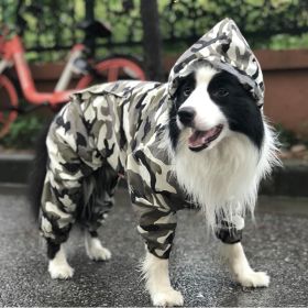 Dog Raincoat Border Shepherd Dog Clothing Waterproof (Option: Camouflage-3XL)