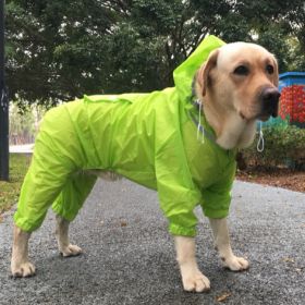 Dog Raincoat Border Shepherd Dog Clothing Waterproof (Option: Green-3XL)