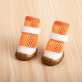 No Foot Loss When Going Out Pet Booties Small Dog (Option: Orange 2-1 Yard)