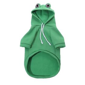 Frog Dog Small Medium Sweater Fleece Clothes (Option: Green-M)