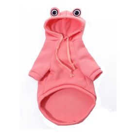 Frog Dog Small Medium Sweater Fleece Clothes (Option: Pink-M)