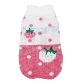 New Winter Fashion Pet Clothes (Option: Pink Strawberry-6China)