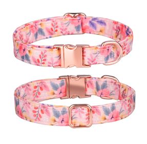 Sunflower pet collar cotton breathable dog collar pet supplies wholesale (colour: flowers)