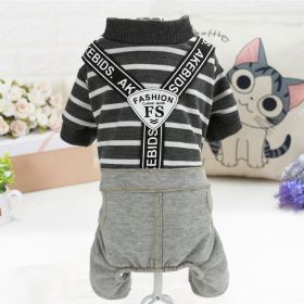 Pet Clothes Dog Four-legged Pet Clothes (Option: FSfourleggedgrey-M)