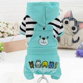 Pet Clothes Dog Four-legged Pet Clothes (Option: Sugar Bear Fourlegged Blue-XL)