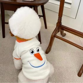 Christmas Funny Transformation Snowman Dog Hoodie (Option: Orange Snowman-XXL)