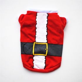 Fashion Dog Clothes Christmas Clothing (Option: Red Christmas Belt-S)