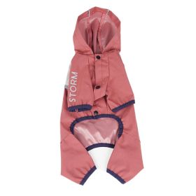 New Dog Clothes Summer Trendy Waterproof Raincoat (Option: Red-M)