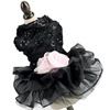 Dog Clothes Pet Wedding Dress (Option: Black-S)