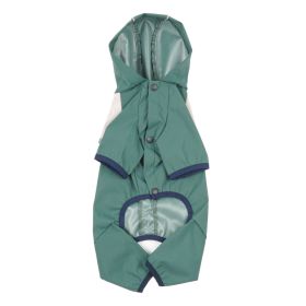 New Dog Clothes Summer Trendy Waterproof Raincoat (Option: Green-XL)