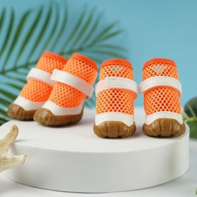 No Foot Loss When Going Out Pet Booties Small Dog (Option: Orange 4-4 Yards)