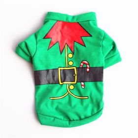 Fashion Dog Clothes Christmas Clothing (Option: Green Christmas Belt-M)