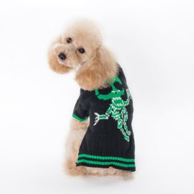 Pumpkin Sweater Dog Clothes Halloween (Option: Fluorescent Skull-M)